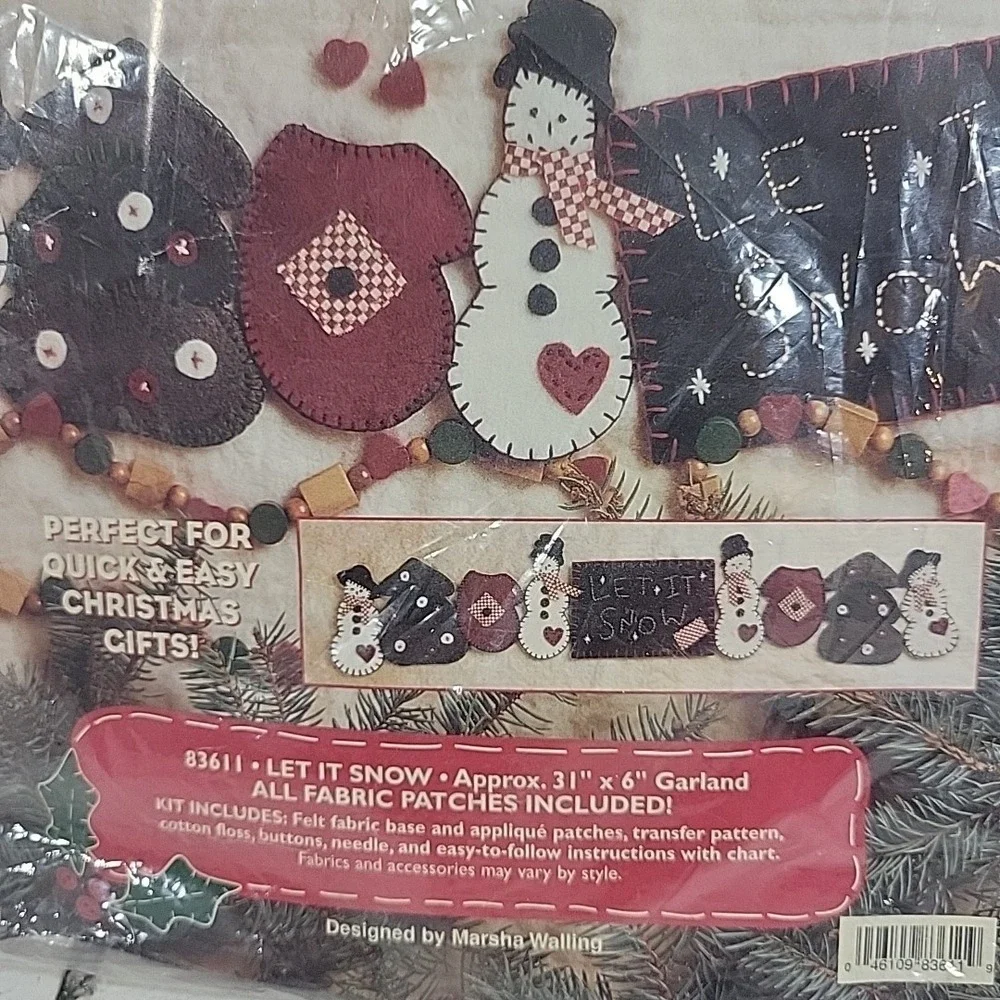 Bucilla‎ Heart Felt Kit Holiday Creations Let It Snow 31